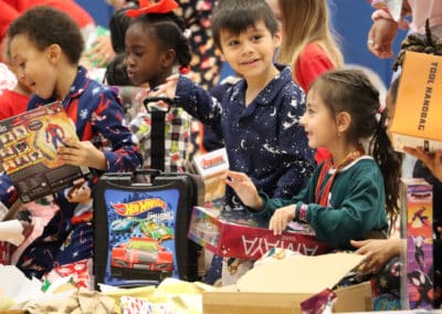 GDS students open gifts 10